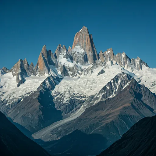 Montagnes alpines enneigées, plateau d'Hauteville